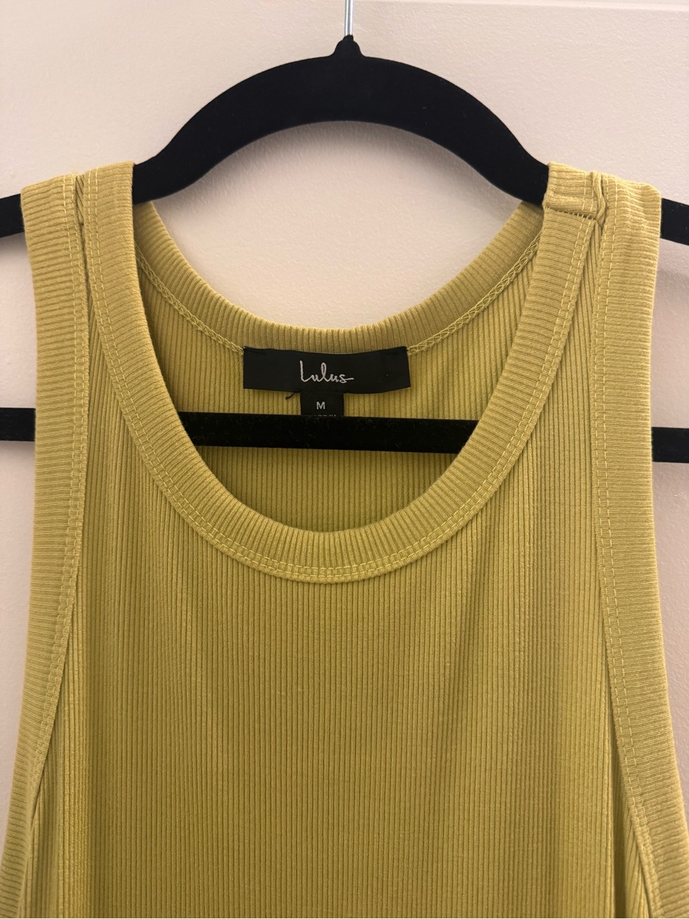 Lulu's Lime-Green Ribbed Tank Top - Scoop Neck Sleeveless